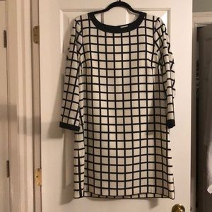 J Crew windowpane check shift dress 12